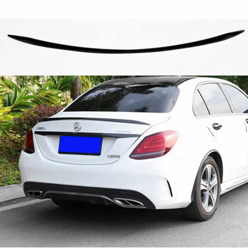 

For W205 Carbon Fiber Rear Spoiler Wing C Class 4 doors Sedan 2015 + C180 C200 C250 C300 C450 C43 C63