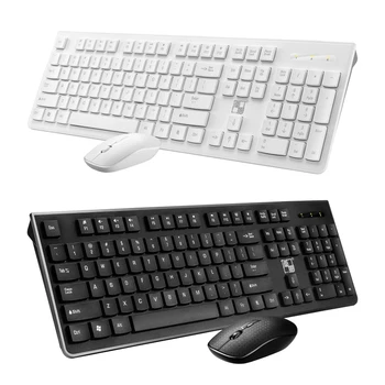 

Wireless Keyboard Mouse Set LX710 2.4GHz Chocolate Keycap Keyboard Optical Mice for Office Caring Computer Supplies
