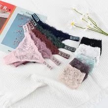 

Sexy Lace Panties Women's Thong Fashion Diamond Comfort Underpants Low Waist Seamless Flower G-String Female Sexy Lingerie