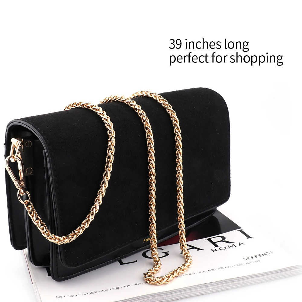 Gold/silver/black Bag Accessories Bag Chain Hardware Handbag Accessories  Metal Alloy Bag Chain Strap Shoulder Bag Strap, bag Parts