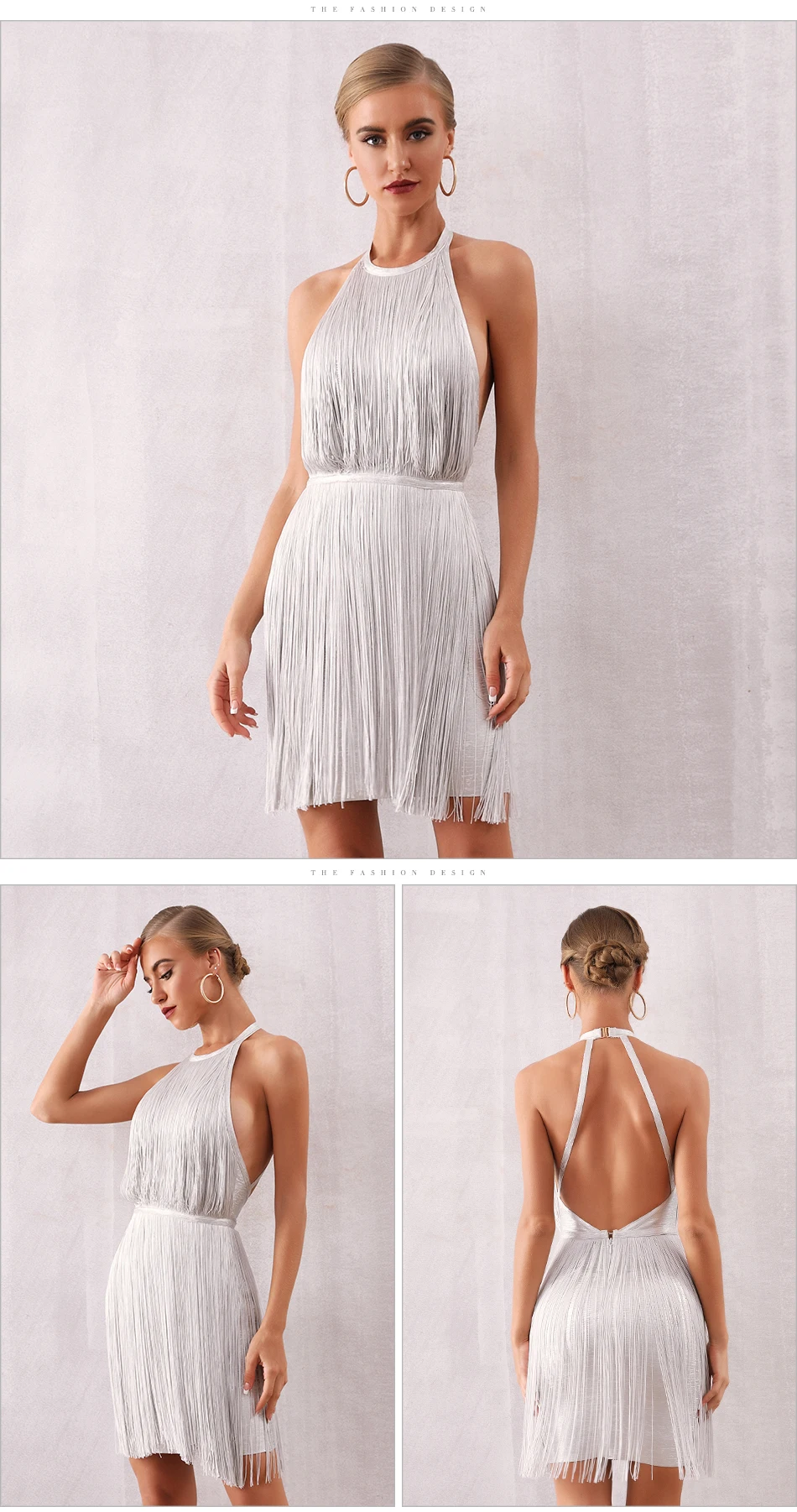 Женское короткое вечернее платье ADYCE, белое клубное облегающее платье мини с бахромой, в стиле звезд, для лета