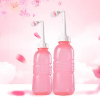 

600ml Portable Travel Handheld Bidet Sprayer Personal Private Cleaner Hygiene Washer Bottle Enema Douche with Nozzle Cap