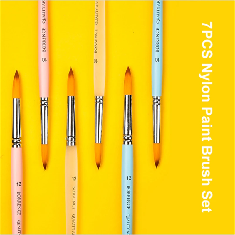 7 шт краски ed ручка нейлоновые волосы акварельные кисти гуашь масляная Акриловая картина Кисть ручка pincel para pintura товары для рукоделия