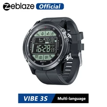 Zeblaze VIBE 3S прочные уличные Смарт-часы в режиме реального времени погодные шаги отслеживание расстояния калорий 5 ATM/50 M/164ft Водонепроницаемость