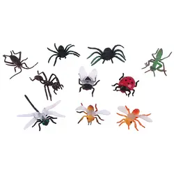 10 шт. пластиковые модели насекомых игрушки трюки набор вечерние мини животное образовательная игра игрушка, прекрасный подарок для детей