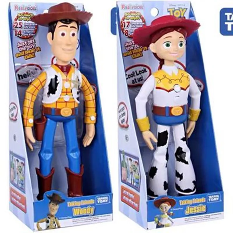 Disney NEW Toy Story 4 говорящий Вуди Базз Джесси фигурки героев коллекция украшений аниме