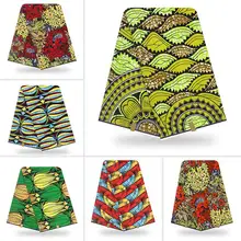 Хлопок, настоящий воск, Анкара, ткань, африканская ткань с принтом для свадебного платья, ткань, африканская ткань, восковая ткань Y02