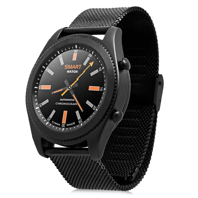 DTNO.I № 1 S9 Smartwatch MTK2502C монитор сердечного ритма Bluetooth 4,0 Смарт-часы-браслет, браслет для IOS, Android, Водонепроницаемый - Цвет: Black Steel