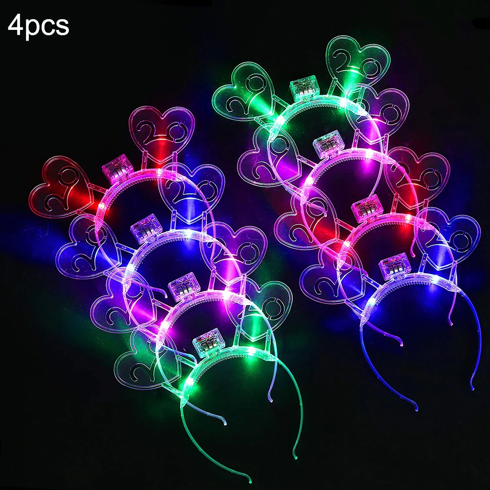 4 шт. Креативный светодиодный мигающий милый заостренный обруч для волос с