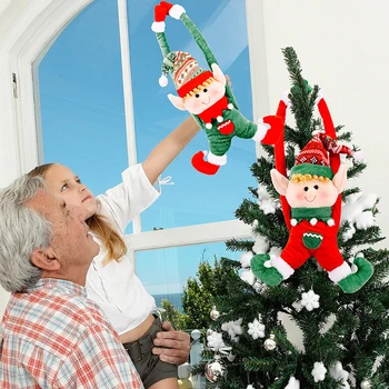 

Grinch Doll Lovely Elastic Christmas Elf on the Shelf Boy Party Christmas Decoration Festival Plush Toy Characters Home Decor