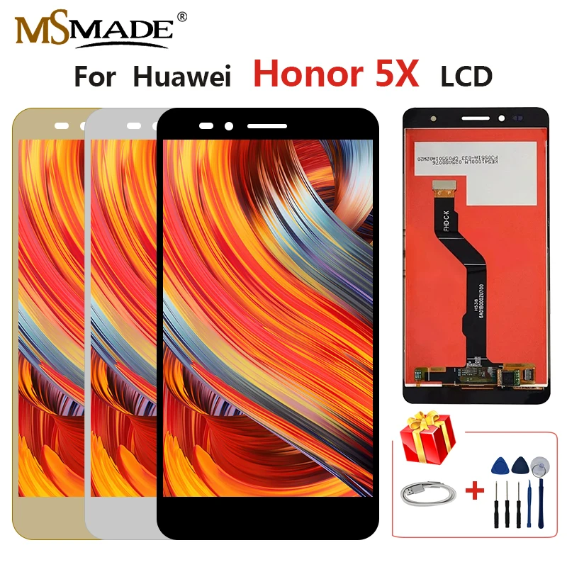 

5.5" Original LCD For Huawei Honor 5X LCD Display Touch Screen Digitizer Replacement Parts With Frame Free Shipping 100% Tested