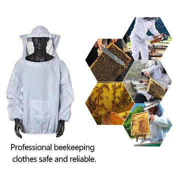 

Professional Beekeeping Protective Suit Jacket Practical Anti Bee Beekeeper Suit Unisex With Hat Equip Suit One-Size-Fits-All