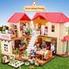 1/12 MINI Pretend Play Toy Animals Forest Family Doll Children's simulation 1:12 Rabbit koala Panda Figure Girl Toy 10/14/18pcs 4