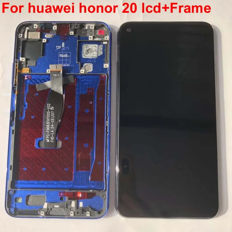 Тестовый черный 6,26 ''для huawei honor 20 honor 20 honor 20S YAL-L21 ЖК-дисплей кодирующий преобразователь сенсорного экрана в сборе запчасти