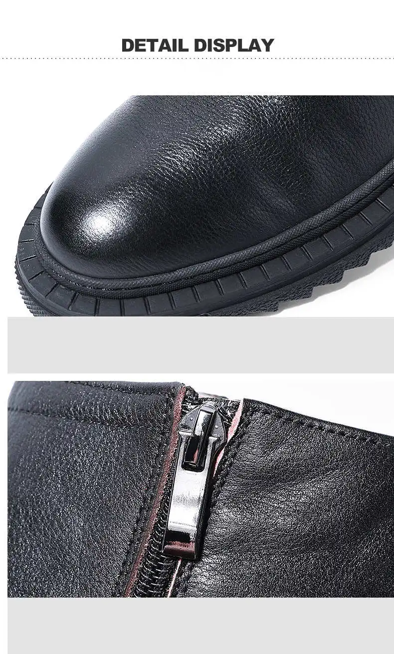 Американские размеры; Мужские классические ботинки в стиле ретро; зимняя обувь из кожи с натуральным лицевым покрытием на толстом каблуке; ботинки «Челси» на молнии; модные мужские ботинки