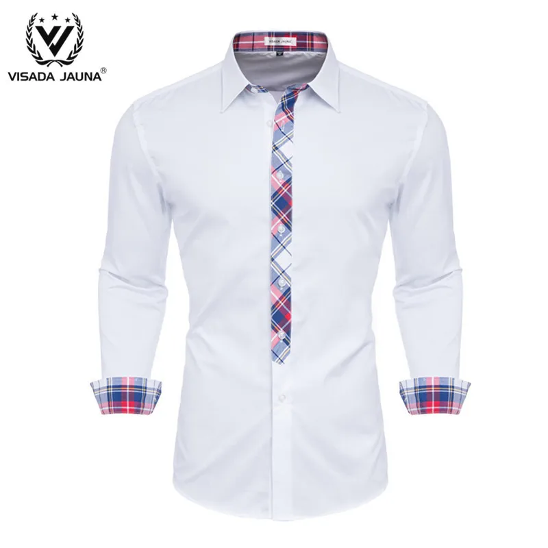 VISADA JUANA 2019, мужские рубашки, модные формальные мужские повседневные рубашки, нарядные рубашки, мужская одежда Y149