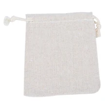 10Pcs Reusable Cotton Mesh Produce Bags Natural Eco-Friendly Reusable Fruit Vegetable Coarse Grain Bags 10x12Cm
