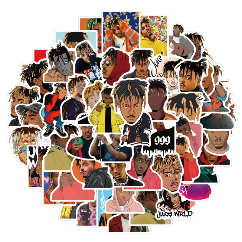 10/30/52pcs Graffiti stickers Singer Juice Wrld Waterproof Crazy Fans Skateboard Travel Suitcase Phone Laptop Luggage