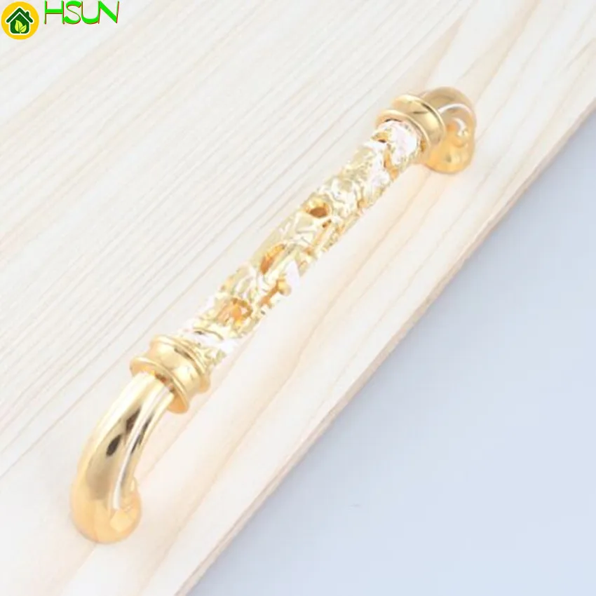 

128mm Gold White Modern Fashion Deluxe Furniture Handle 24k Gold White Cabient Wardrobe Dresser Drawer Door Pull Handle Knob 5"