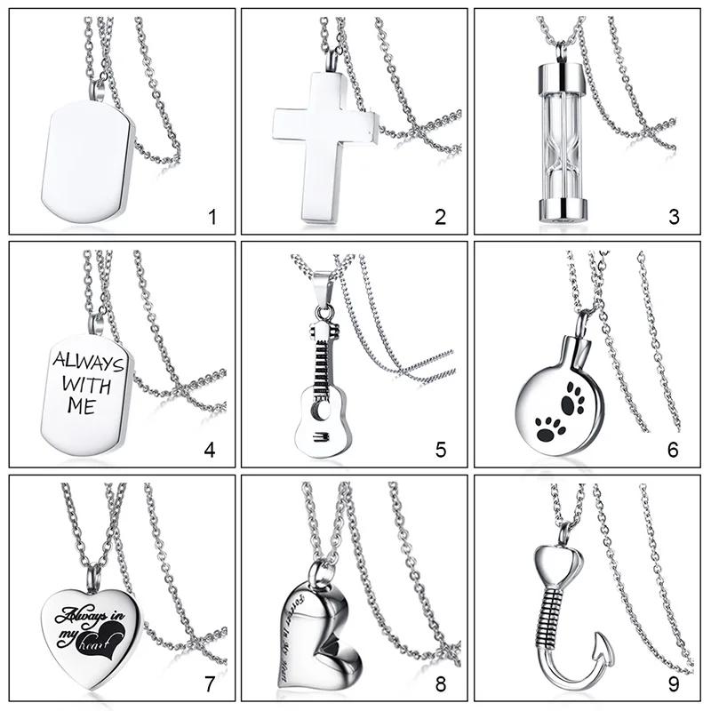 Незаметное стеклянное ожерелье с флаконом женская подвеска памятная урна из