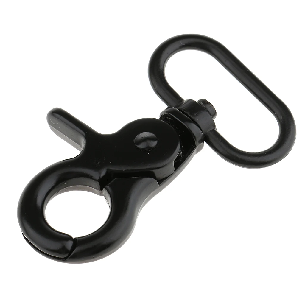 

2pcs Bag Clasps Lobster Swivel Trigger Clips Snap Hook Black
