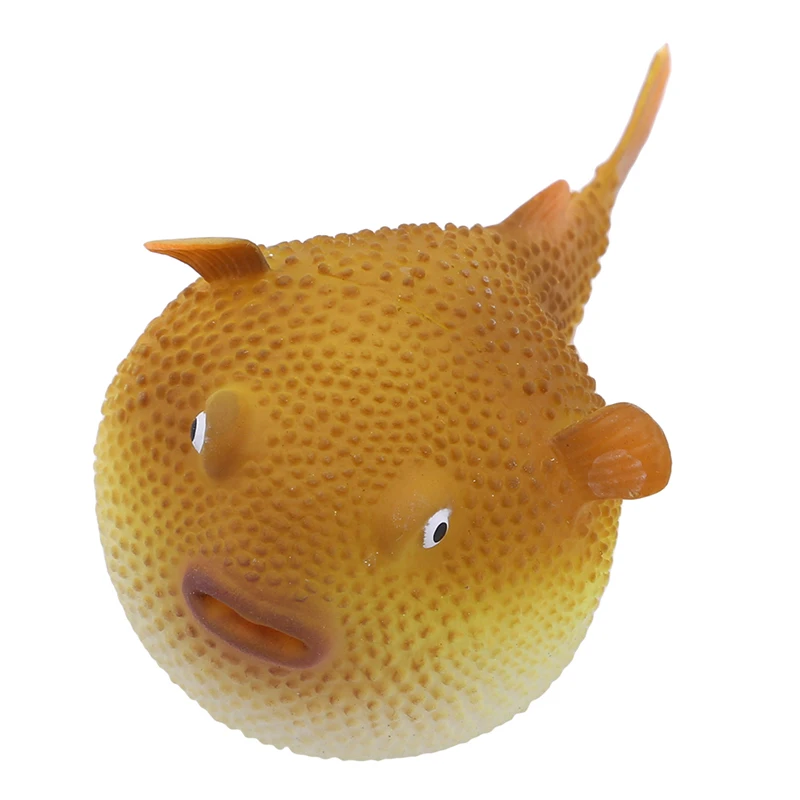 Silcone Fish Aquarium Artificial Puffer Decor Glowing Effect Man-made Luminous Ornament Underwater Decoration | Дом и сад