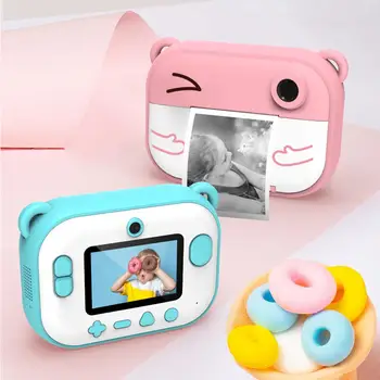 

2.4Inch Children's Mini Digital Camera Set 1080P 1200W DIY Photo Printing Video Recorder Camcorder Kids Large Head Sticker Gift