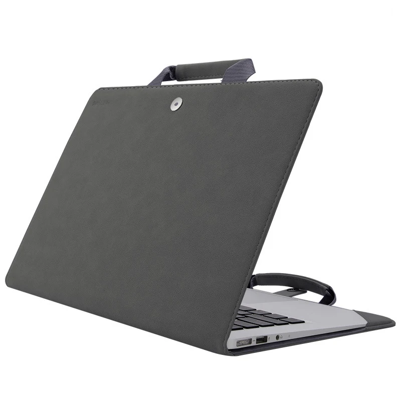 Dark Gray Для Apple Macbook Air 1" 13" Pro retina 12 13 матовый чехол из искусственной кожи A1932 чехол для ноутбука Портативная сумка - Цвет: Dark Gray