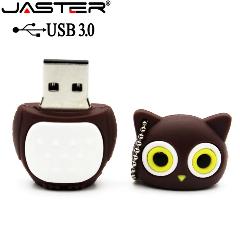 JASTER USB 3 0 Новый Симпатичный флеш накопитель Сова Флешка 4 ГБ 8 16 32 64 мультяшная