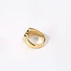 PVD 18k Gold Plated Chunky Stainless Steel Heart Signet Rings for Women Girls Fashion Jewelry Gift Waterproof 4