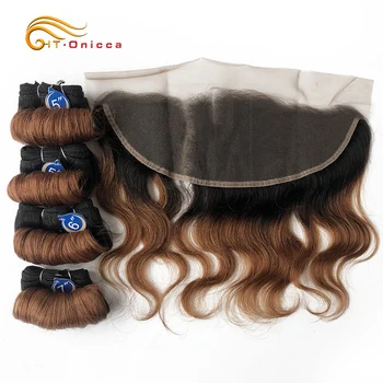 

Short Human Bundles Brazilian Hair Weave Bundles Human Hair With 13*4 Frontal For Black Women Remy Curly Bundles Hair Extensions