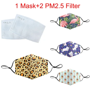 

Funny Animal Print Face Mask Bacteria Mouth-Muffle Masks Reusable Protective PM 2.5 Filter Anti Face Mask Dust Proof Flu Mask