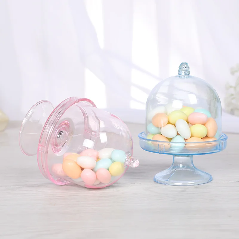 

12pcs/bag Creative New Ps Material Candy Box Hollow Transparent Plastic Tray Shape Candy Packaging Box