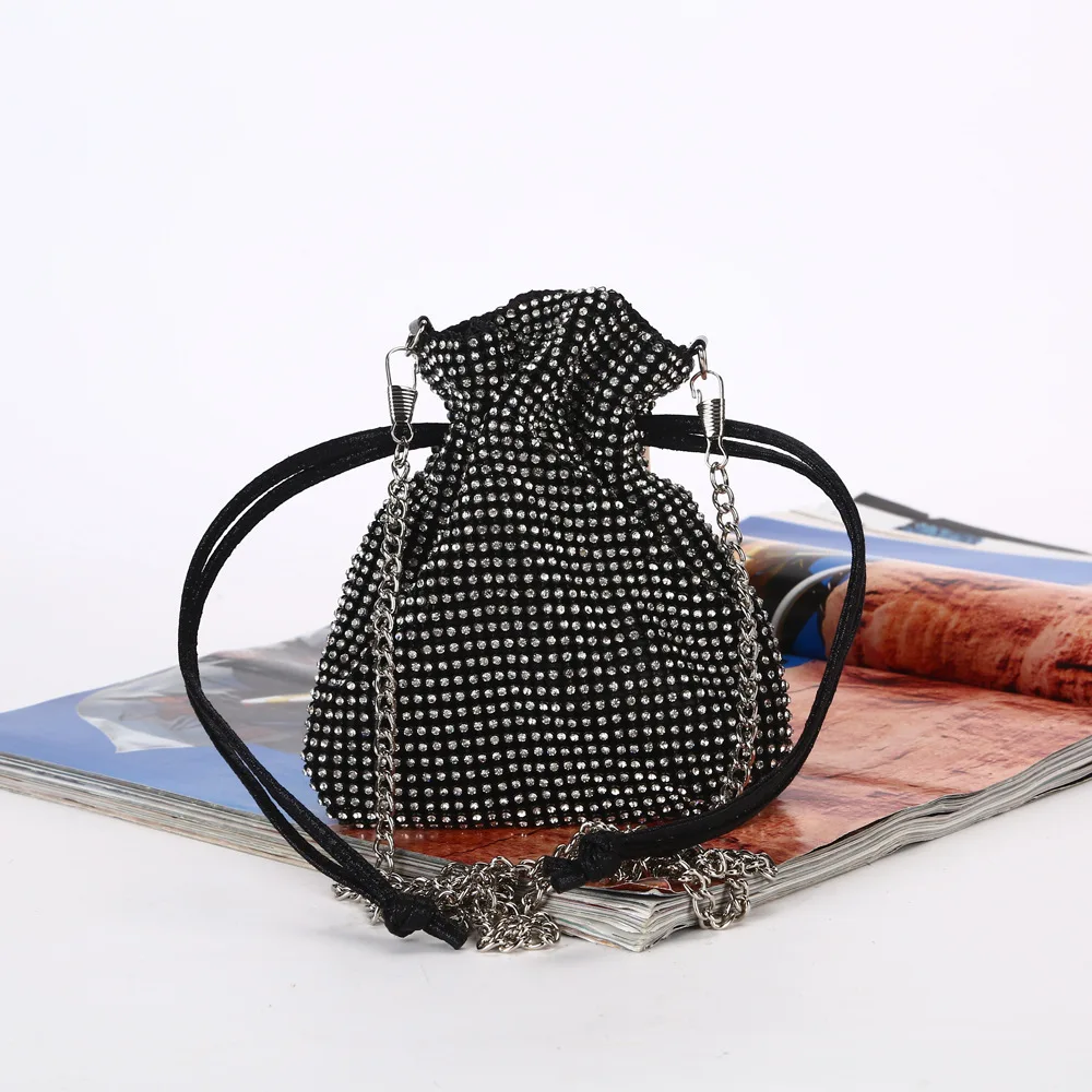 

Banquet Handbag 2019 Diamond Mini-Fuku Bag Pure Hand-made Water Drill Banquet Bag Leisure Change Lady's Bag