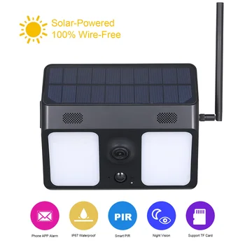 

Solar Panel WIFI IP Camera 1080P Solar Powered Bat-tery Security Camera Outdoor IP67 WaterProof Security CCTV Video 2 Way Audio