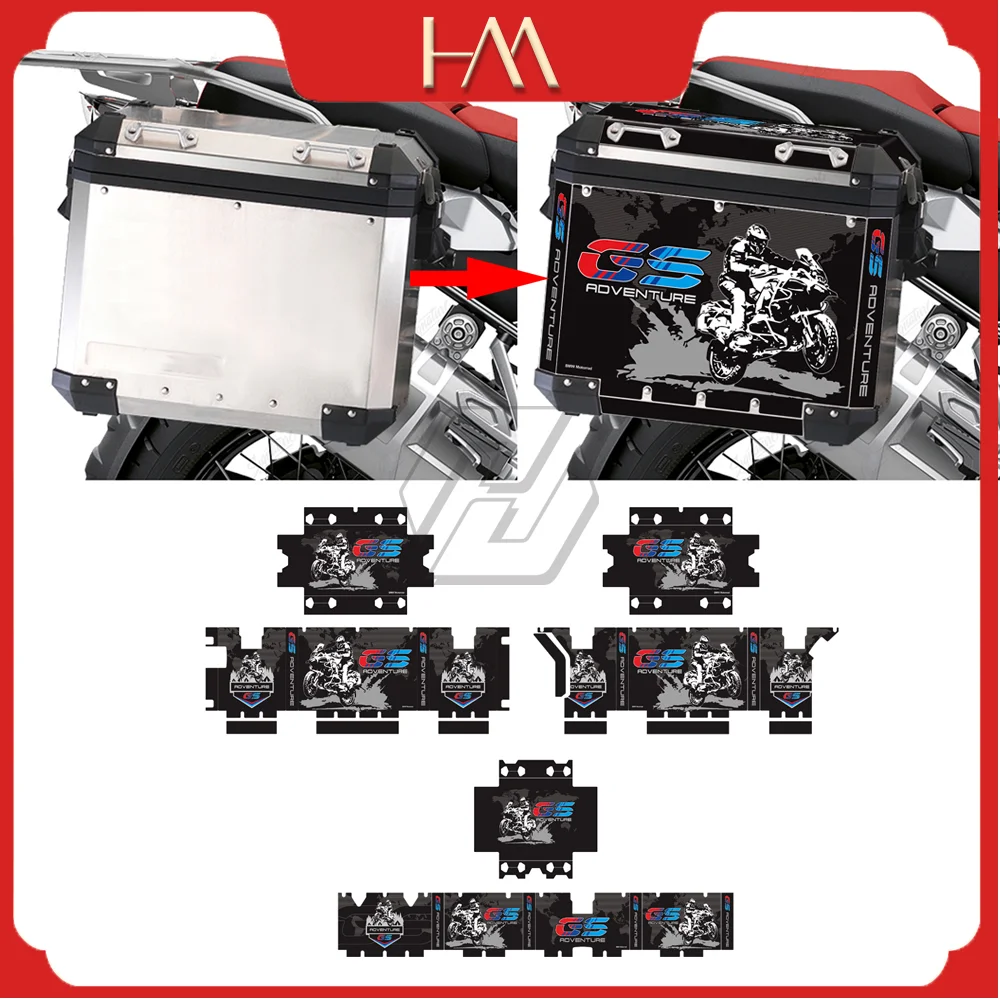 Moto Bisaccia Borsa Posteriore Top Case Decorazione Adesivi Scatola Di Alluminio Decalcomanie Kit Per Bmw R1200Gs R1250Gs Avventura