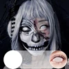 All White Color Cover Pupil Beautiful Contact Lenses Pure Colored Halloween Cosplay For Eyes Makeup Path 14.5mm Yearly Throw ► Photo 2/6