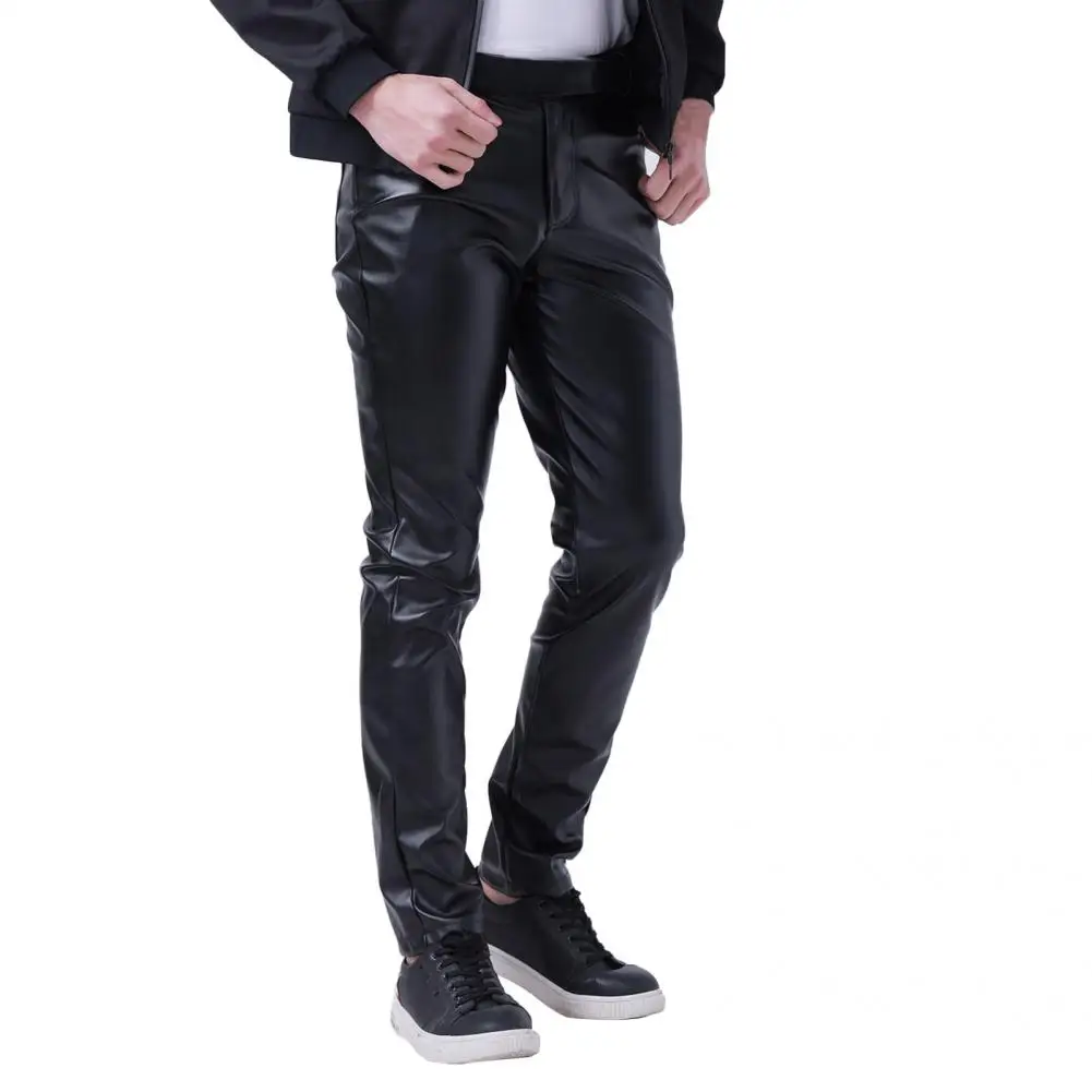 Pants Pockets Long Casual Elastic Punk 