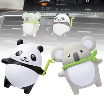 

Mini Aroma Diffuser Air Vent Clip Auto Ornament Solid Panda Koala Travel Remove Odors Car Perfume Cartoon Animals Gift Fragrance