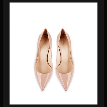 

Luxury Brand Spring Summer Hot Sell High Heel Shoes Genuine Leather Thin High Heel Pointed Toe Shoes For Women 6.5-10.5 cm