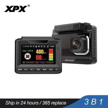 

XPX G545-STR Car DVR 3 in 1 Dash cam Rear View Camera Radar detector GPS Full HD 1080P G-sensor Mstar CPU Car camera Car DVR