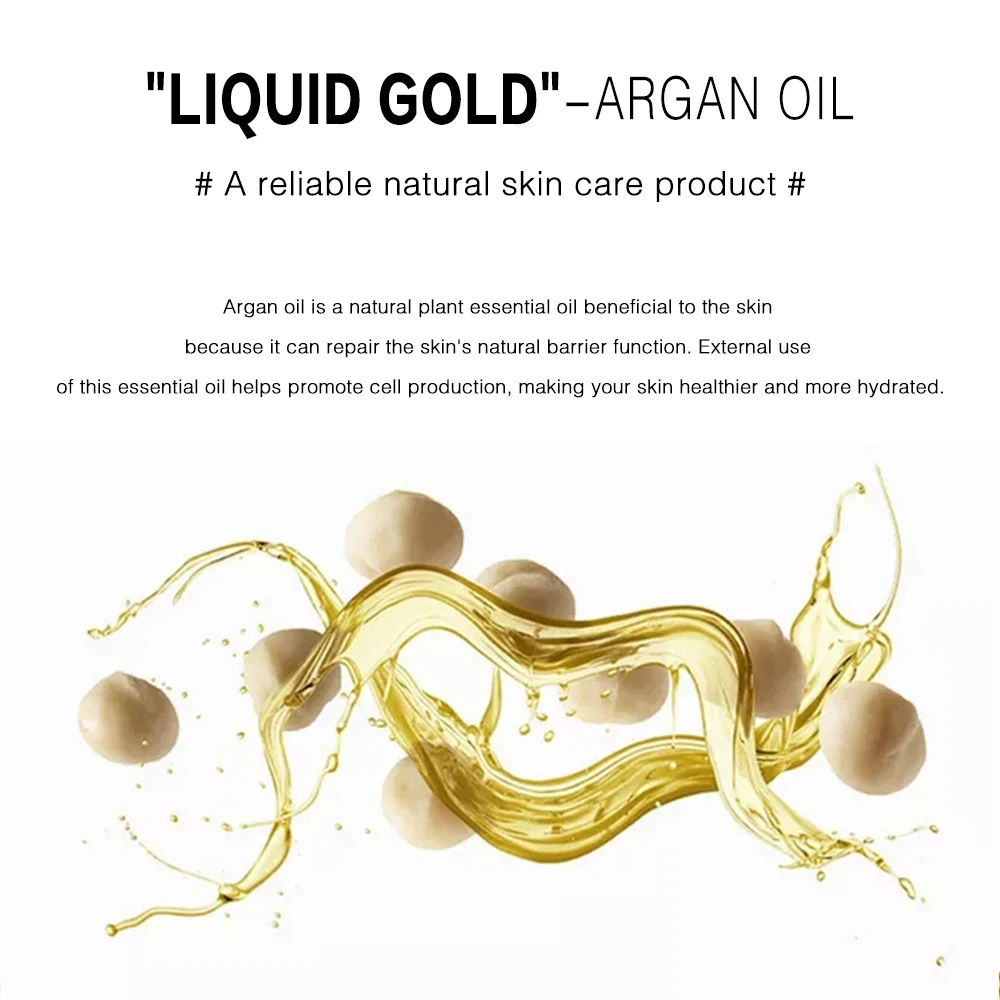 categoria superior prensada fria pura do virgin do óleo de argan orgânico para pele seca couro cabeludo unhas