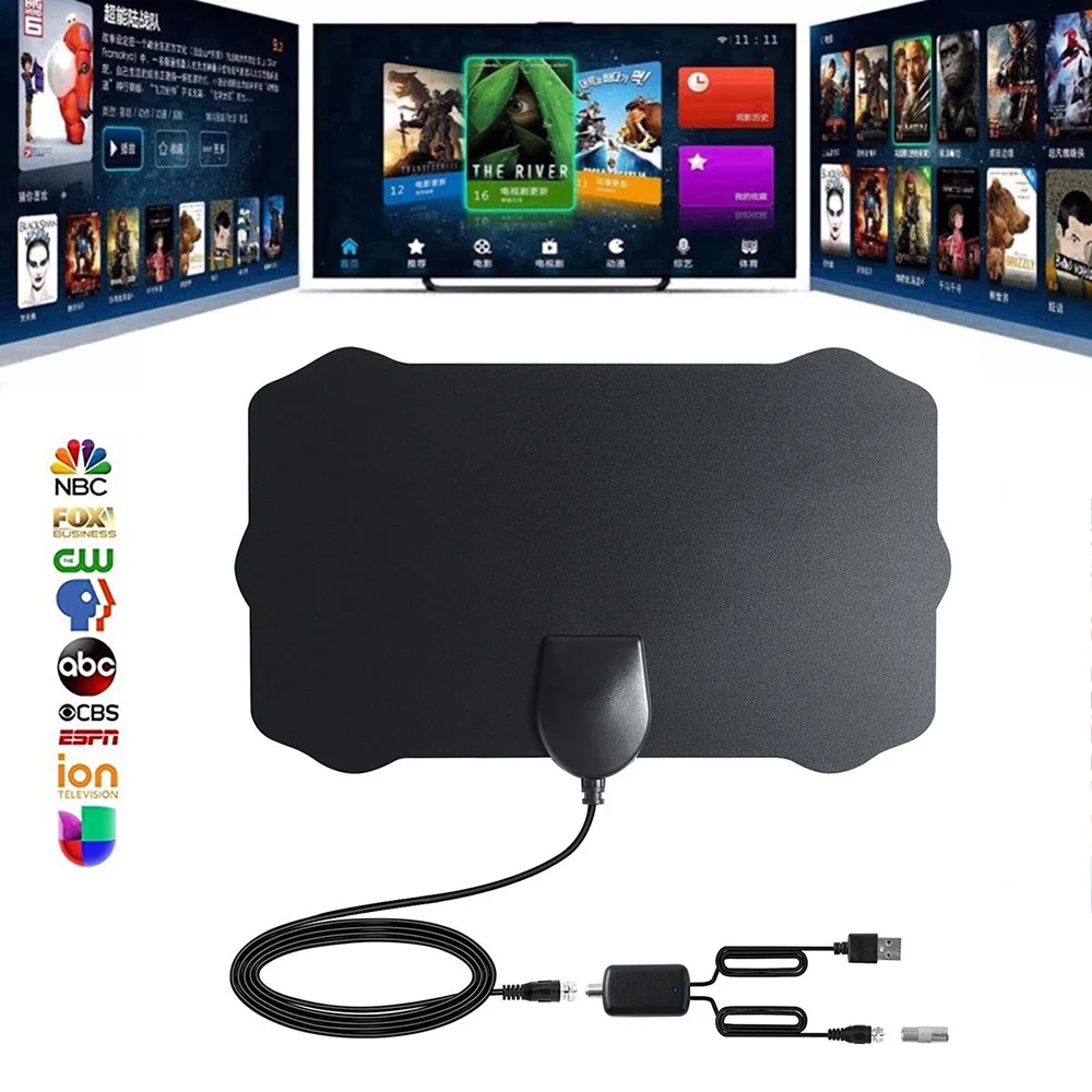 1080p Skywire 4K Antena цифровой-внутренний, HDTV антенна сигнала 960 Mile диапазонная антенна ТВ цифровая HD HDTV антенна без усилителя