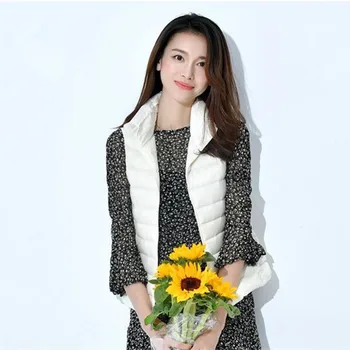 

Winter Down Warm Vest Women Fashion Sleeveless Tank Jacket Warm Down Solid Coat Plus Size Jackets Hot Sale
