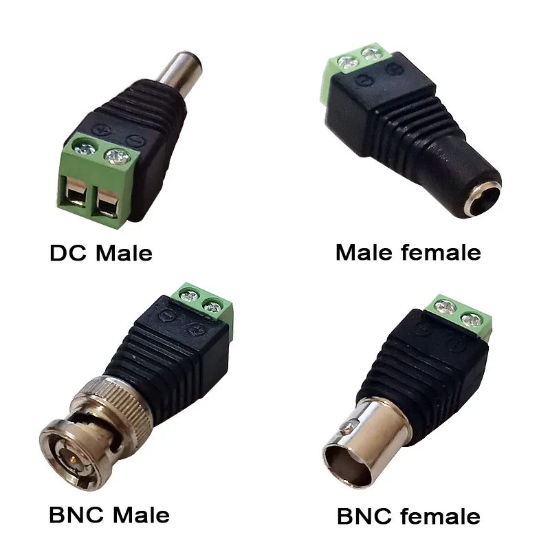 1 комплект CAT5 к BNC видео и мощность балун трансивер Разъемы Мужской Женский BNC разъем терминал Коаксиальный CAT5 CCTV камеры dvr комплект