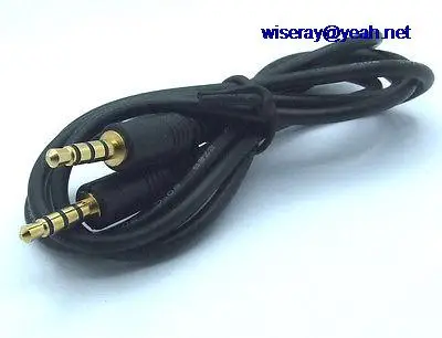 

DHL/EMS 150 pcs Gilded 4-Pole 3.5mm Plug Stereo MIC Cables 100CM for Video Camera output-A7