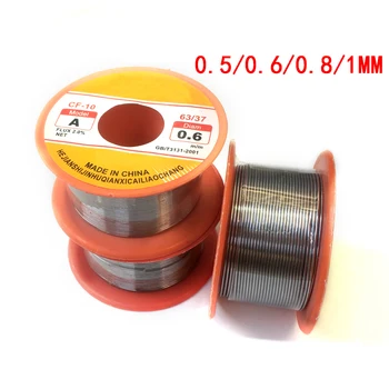 

0.5/0.6/0.8/1MM 63/37 FLUX 2.0% 45FT Tin Lead Tin Wire Melt Rosin Core Solder Soldering Wire Roll For diy