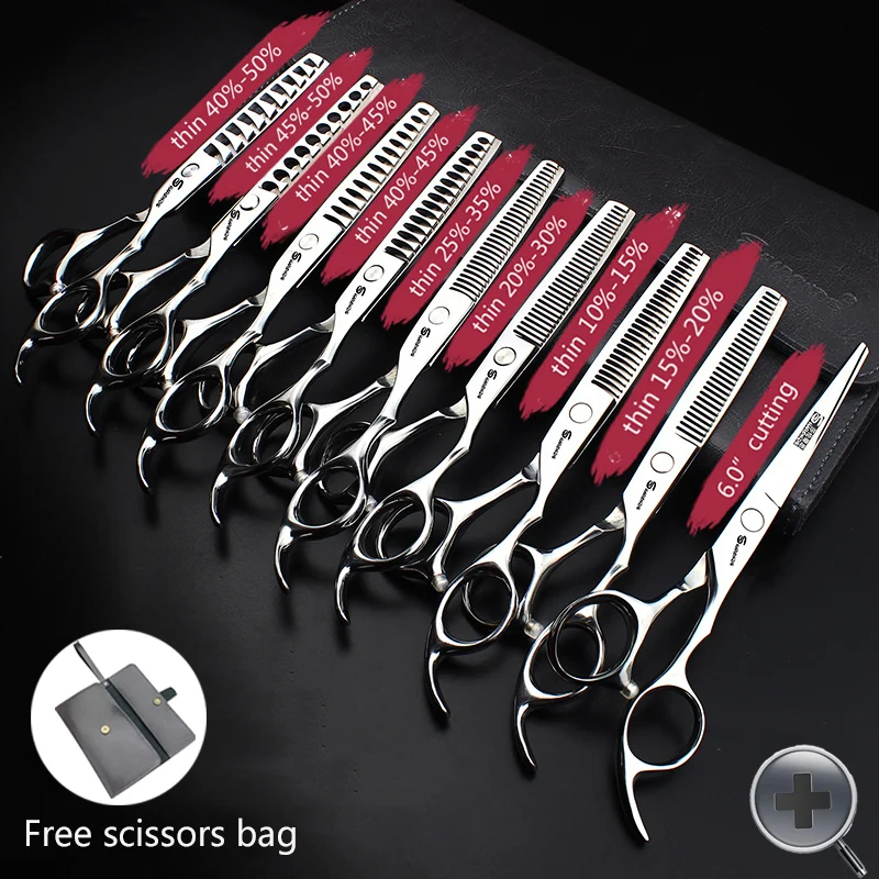 

6 Inch Professional Hairdressing Scissors Hair Stylist Special Thinning Shear Fishbone Scissors Hair Salon Use Shears