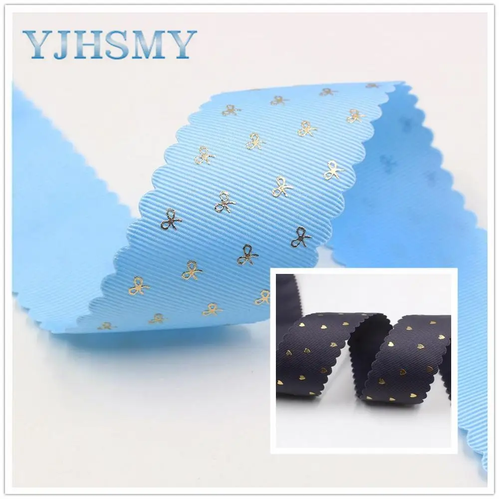 

YJHSMY,I-19906-2114,38mm,10yards Solid color hot stamping bow-knot grosgrain Ribbons,bow cap DIY accessories decorations