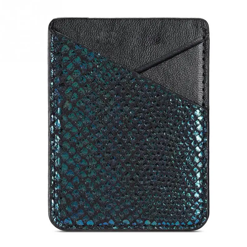 Клатч для сотового телефона из искусственной кожи, универсальный держатель для карт, клейкая наклейка для кредитных карт на заднем кармане, модная наклейка